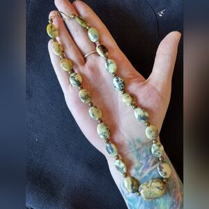 Earthy Tone Stone Bead Necklace